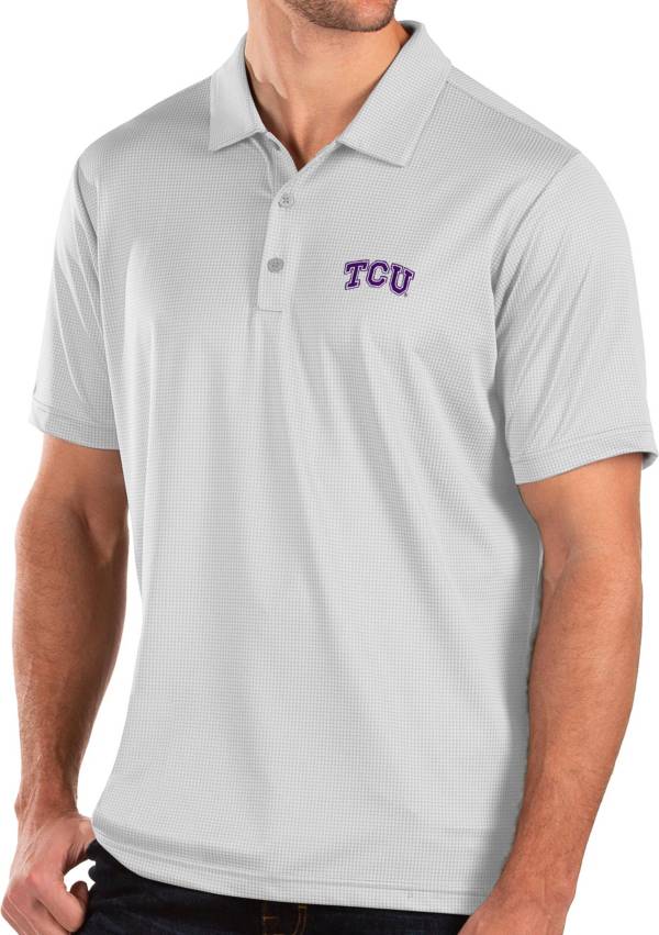 Antigua Men's TCU Horned Frogs Balance White Polo product image