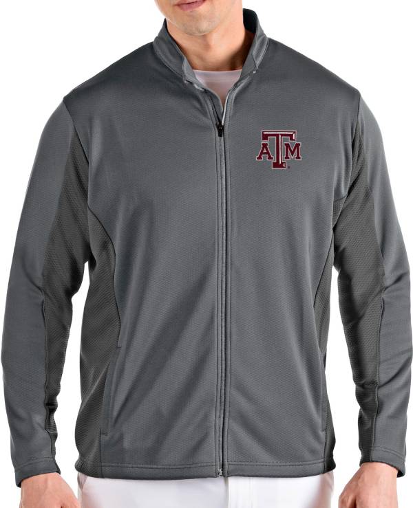 Antigua Men's Texas A&M Aggies Grey Passage Full-Zip Jacket