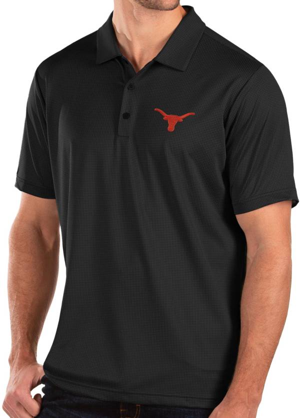 Antigua Men's Texas Longhorns Balance Black Polo