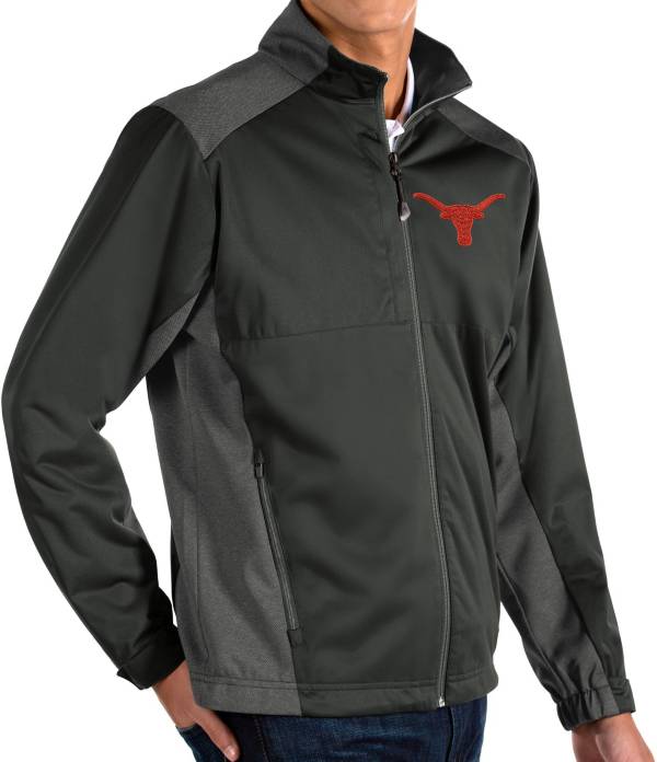 Antigua Men's Texas Longhorns Revolve Full-Zip Black Jacket