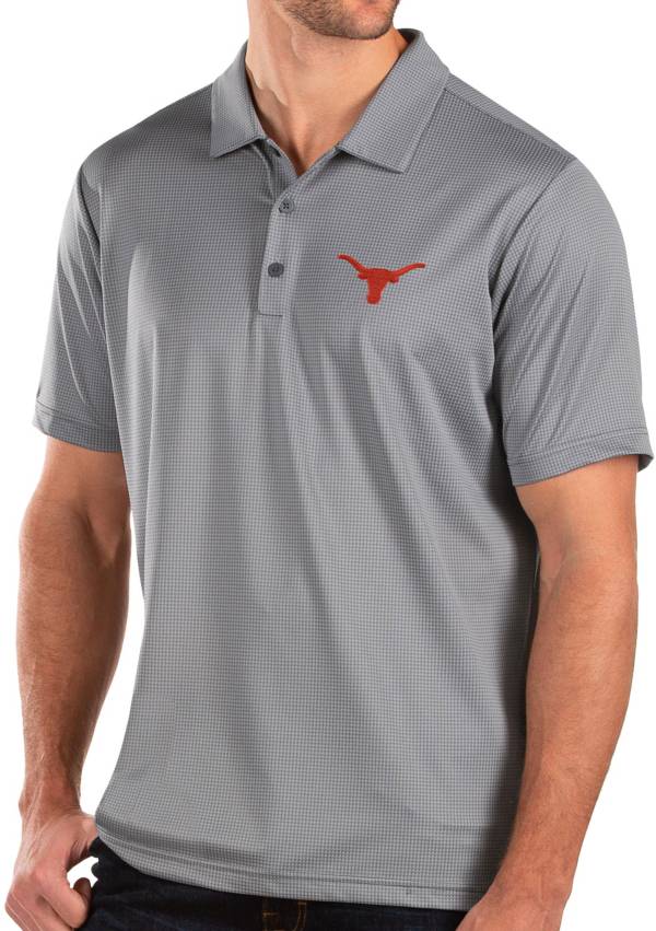 Antigua Men's Texas Longhorns Grey Balance Polo