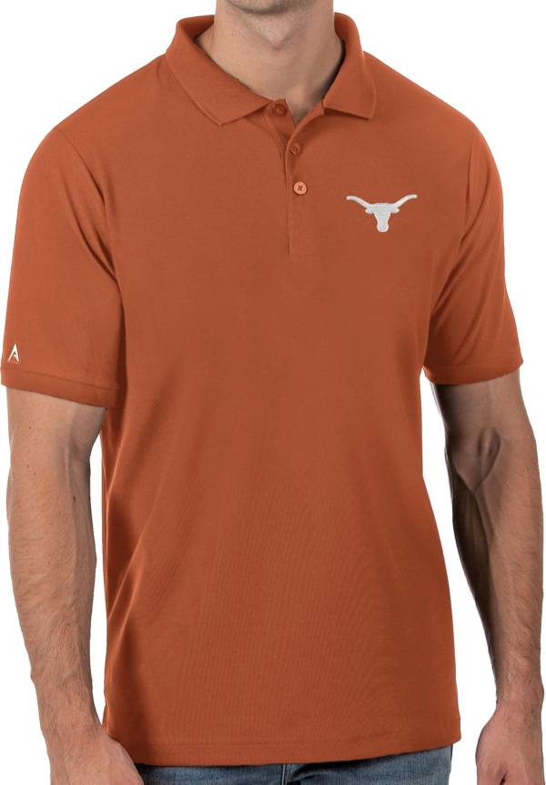 Antigua Men's Texas Longhorns Burnt Orange Legacy Pique Polo