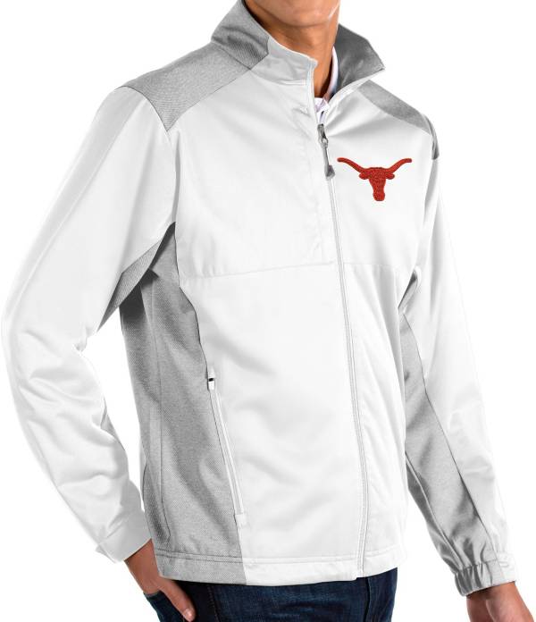 Antigua Men's Texas Longhorns Revolve Full-Zip White Jacket