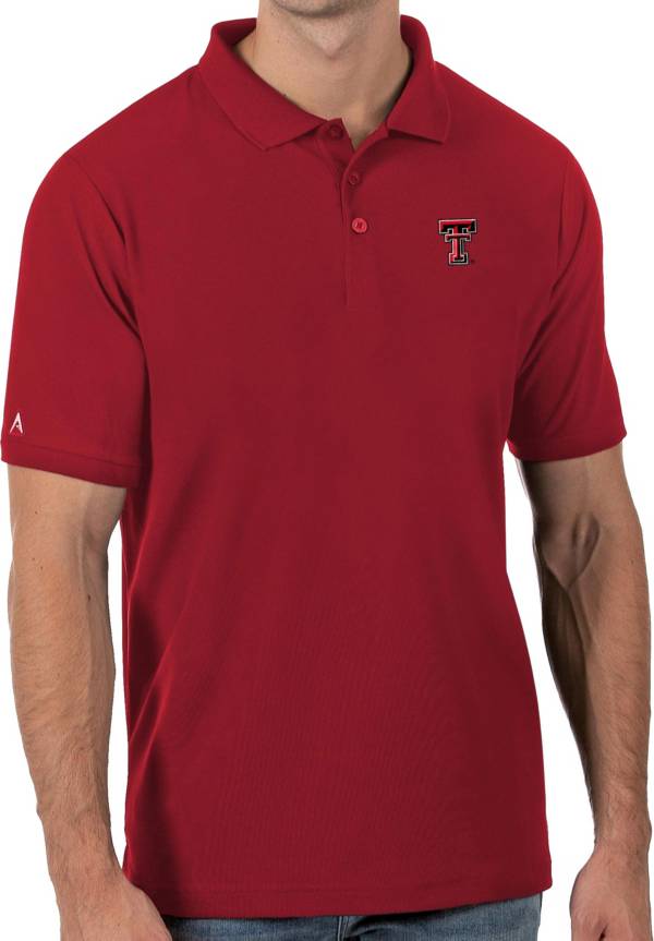 Antigua Men's Texas Tech Red Raiders Red Legacy Pique Polo product image