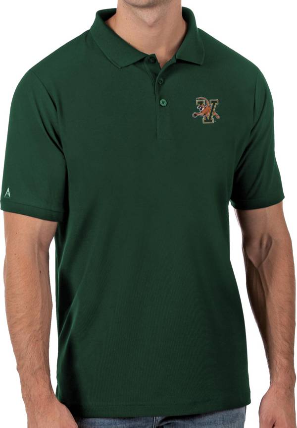 Antigua Men's Vermont Catamounts Green Legacy Pique Polo