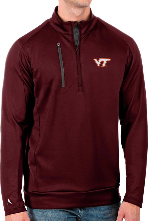 Antigua Men's Virginia Tech Hokies Maroon Generation Half-Zip Pullover Shirt product image