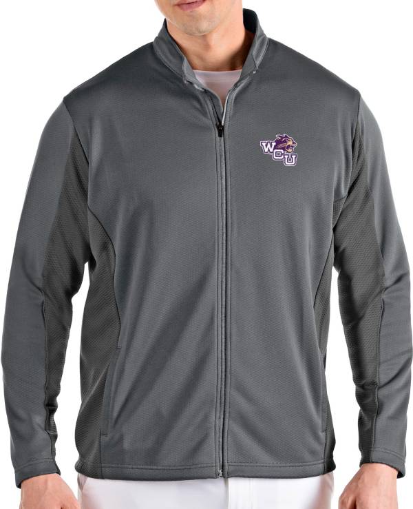 Antigua Men's Western Carolina Catamounts Grey Passage Full-Zip Jacket