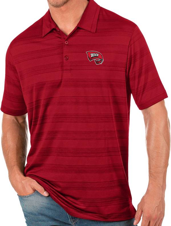 Antigua Men's Western Kentucky Hilltoppers Red Compass Polo product image