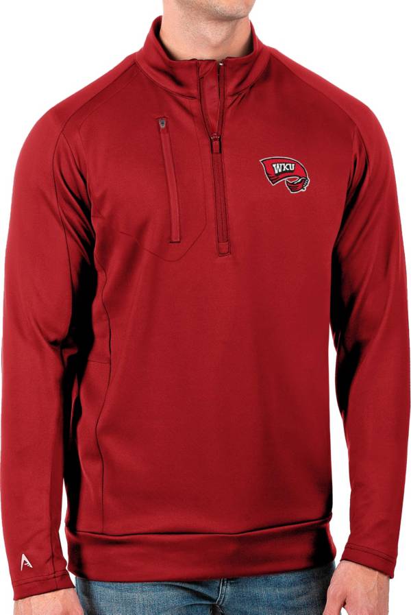 Antigua Men's Western Kentucky Hilltoppers Red Generation Half-Zip Pullover Shirt product image