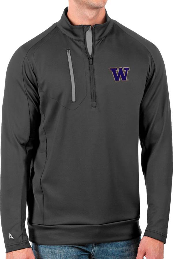 Antigua Men's Washington Huskies Grey Generation Half-Zip Pullover Shirt