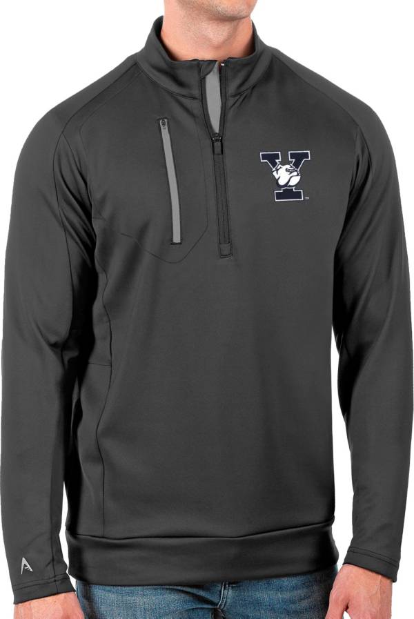 Antigua Men's Yale Bulldogs Grey Generation Half-Zip Pullover Shirt