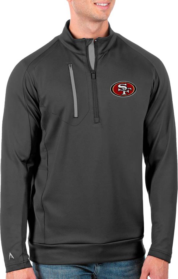 Antigua Men's San Francisco 49ers Grey Generation Half-Zip Pullover