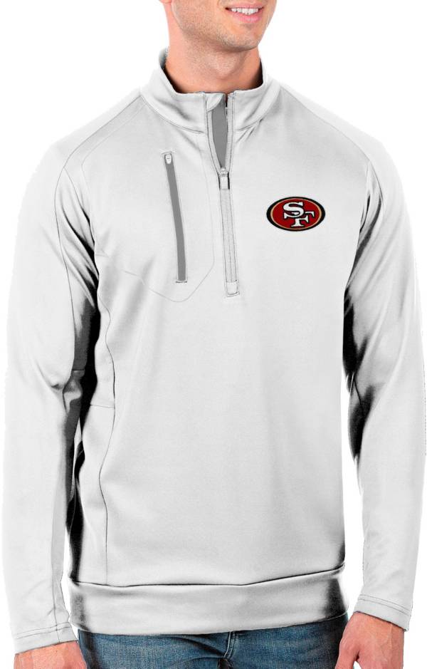 Antigua Men's San Francisco 49ers White Generation Half-Zip Pullover