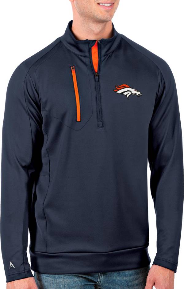 Antigua Men's Denver Broncos Navy Generation Half-Zip Pullover