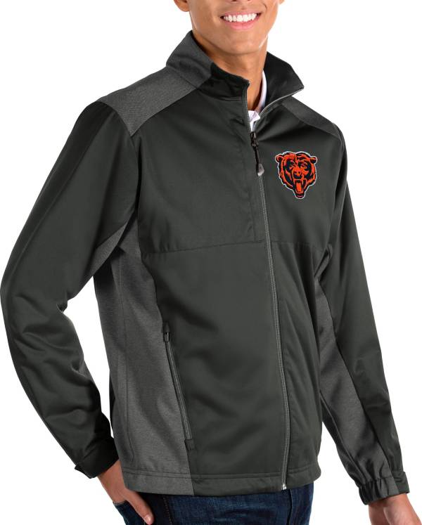 Antigua Men's Chicago Bears Grey Revolve Full-Zip Jacket