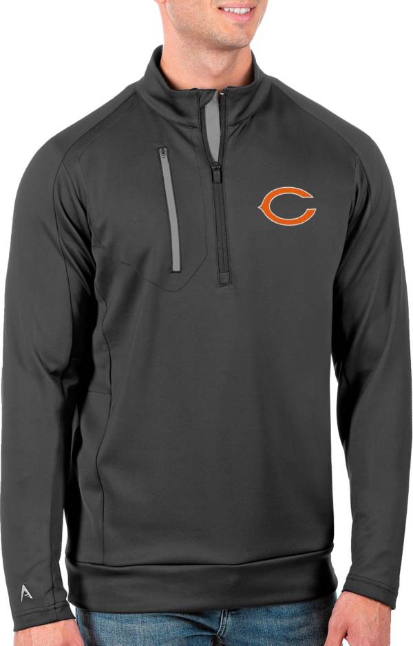 Antigua Men's Chicago Bears Grey Generation Half-Zip Pullover
