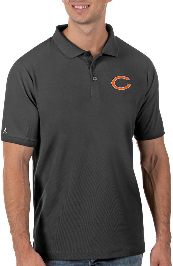 Antigua Men's Chicago Bears Grey Legacy Pique Polo