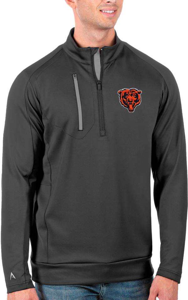 Antigua Men's Chicago Bears Grey Generation Half-Zip Pullover