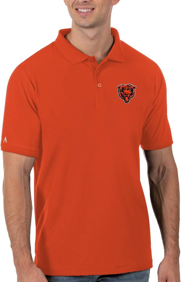 Antigua Men's Chicago Bears Orange Legacy Polo