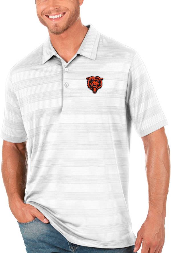 Antigua Men's Chicago Bears White Compass Polo