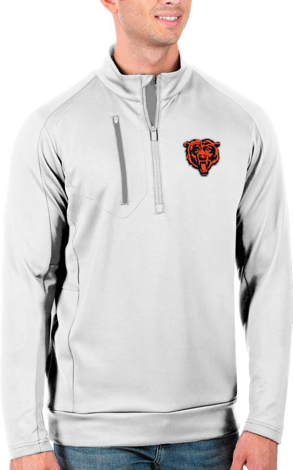 Antigua Men's Chicago Bears White Generation Half-Zip Pullover