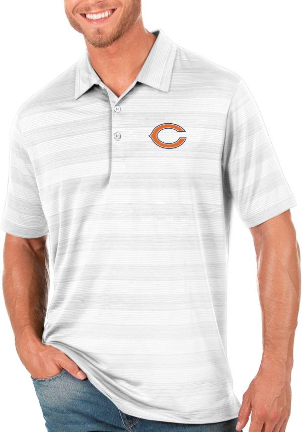 Antigua Men's Chicago Bears Compass White Polo