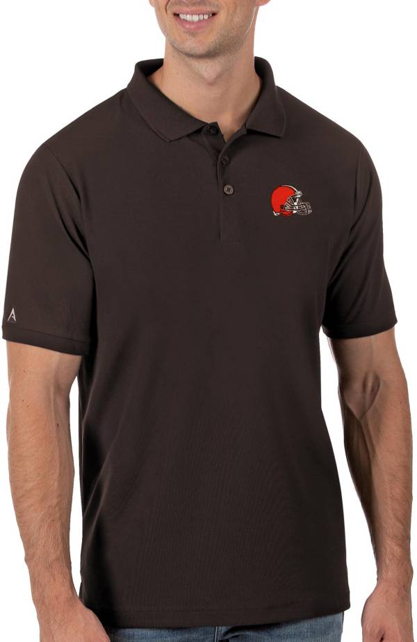 Antigua Men's Cleveland Browns Brown Legacy Pique Polo