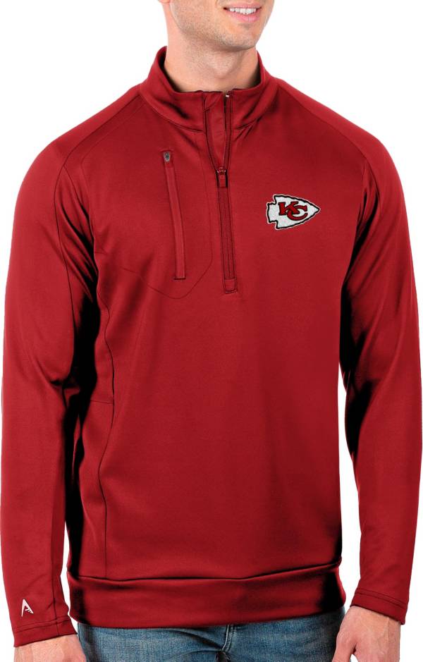 Antigua Men's Kansas City Chiefs Red Generation Half-Zip Pullover