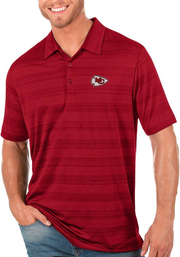 Antigua Men's Kansas City Chiefs Red Compass Polo