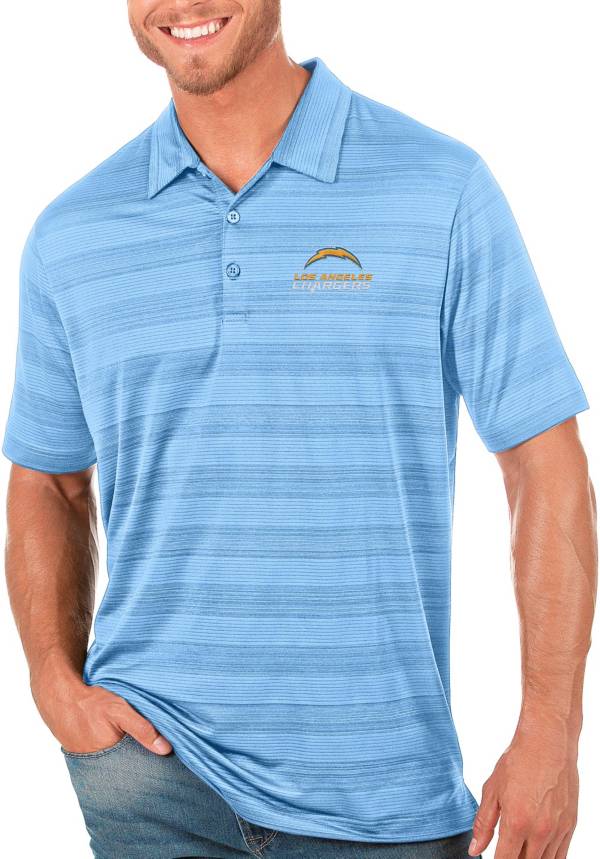 Antigua Men's Los Angeles Chargers Blue Compass Polo