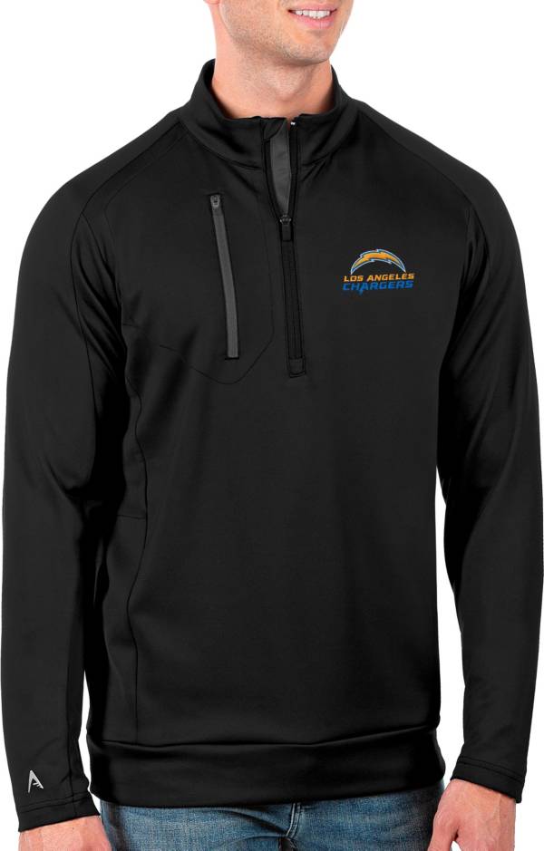 Antigua Men's Los Angeles Chargers Black Generation Half-Zip Pullover product image