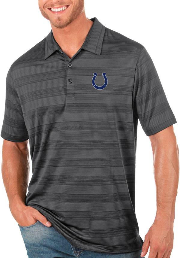 Antigua Men's Indianapolis Colts Grey Compass Polo