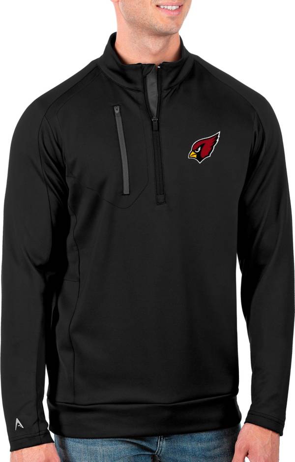 Antigua Men's Arizona Cardinals Black Generation Half-Zip Pullover