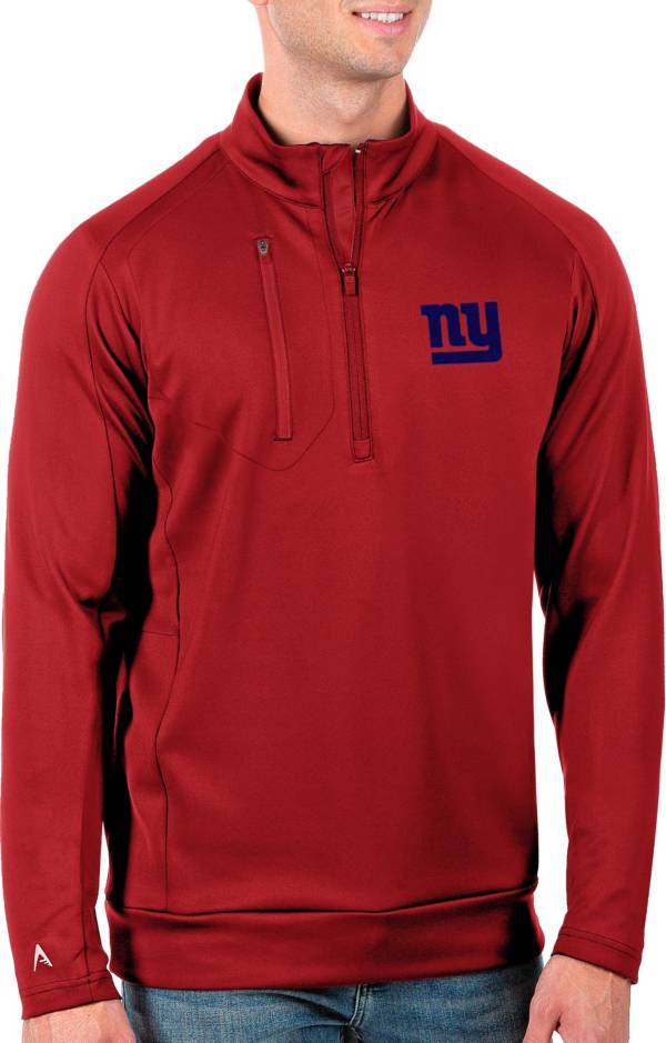 Antigua Men's New York Giants Red Generation Half-Zip Pullover