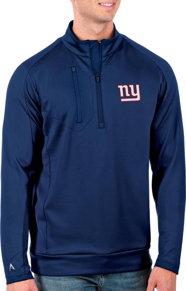 Antigua Men's New York Giants Royal Generation Half-Zip Pullover