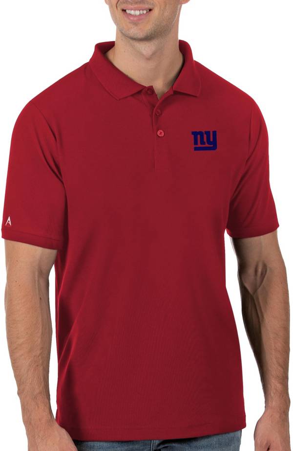 Antigua Men's New York Giants Red Legacy Pique Polo