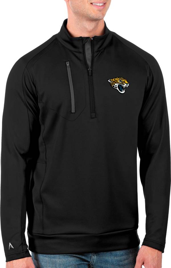 Antigua Men's Jacksonville Jaguars Black Generation Half-Zip Pullover