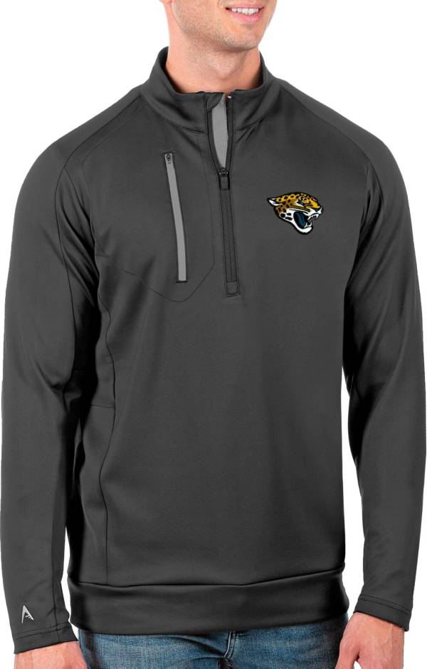 Antigua Men's Jacksonville Jaguars Grey Generation Half-Zip Pullover