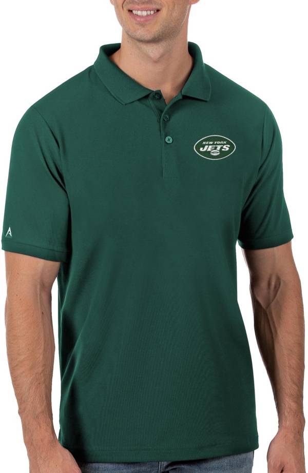 Antigua Men's New York Jets Green Legacy Pique Polo