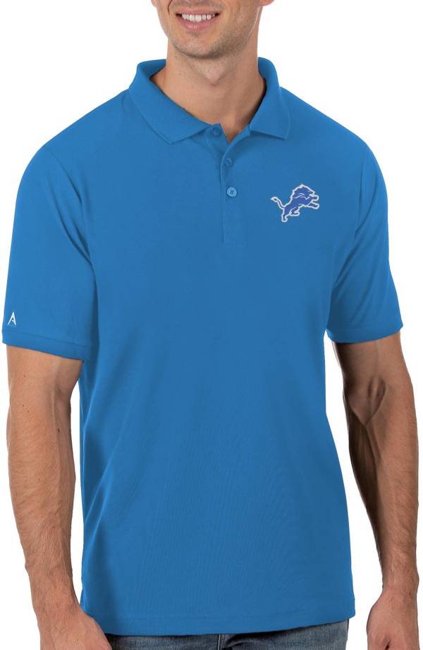 Antigua Men's Detroit Lions Blue Legacy Pique Polo