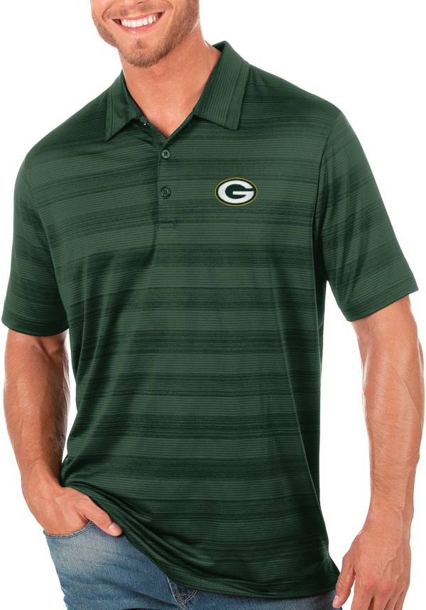 Antigua Men's Green Bay Packers Green Compass Polo