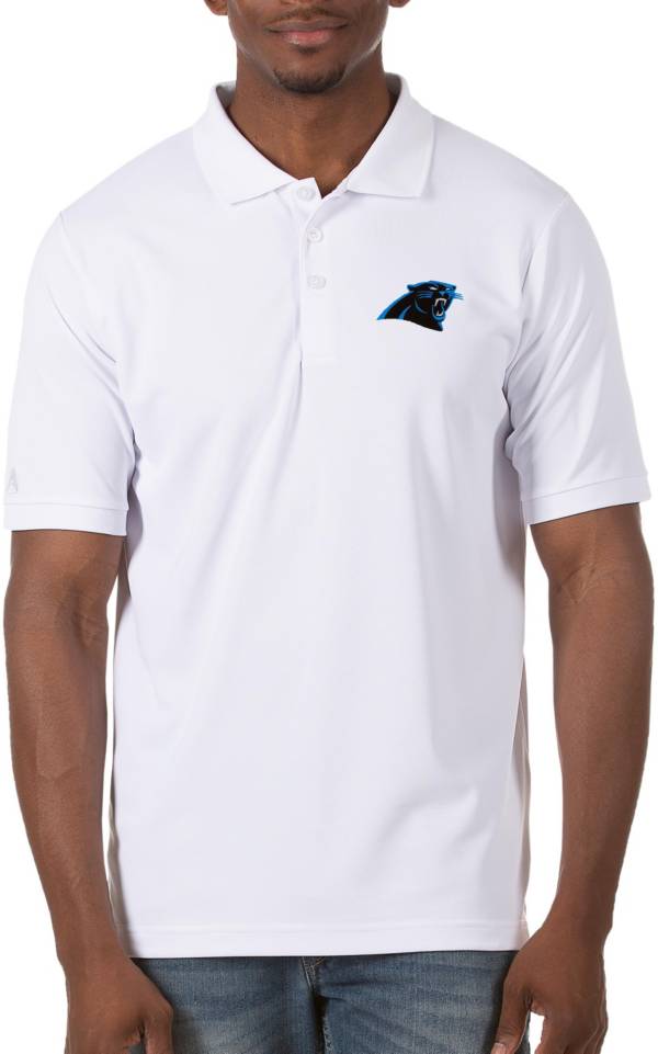 Antigua Men's Carolina Panthers Legacy Pique White Polo product image