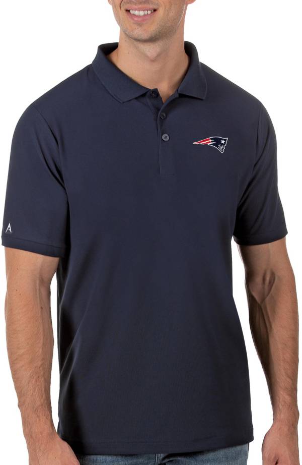 Antigua Men's New England Patriots Navy Legacy Pique Polo