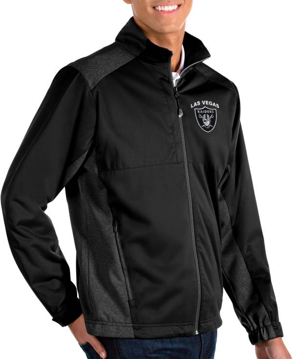 Antigua Men's Las Vegas Raiders Revolve Black Full-Zip Jacket