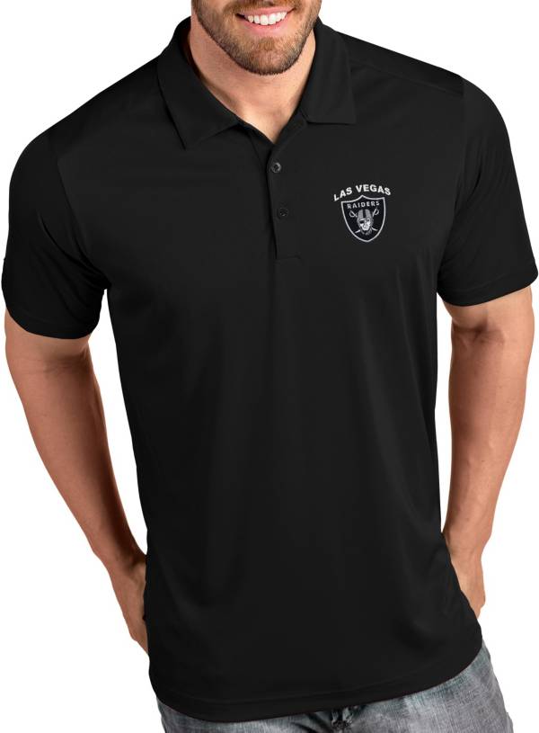 Antigua Men's Las Vegas Raiders Tribute Black Polo