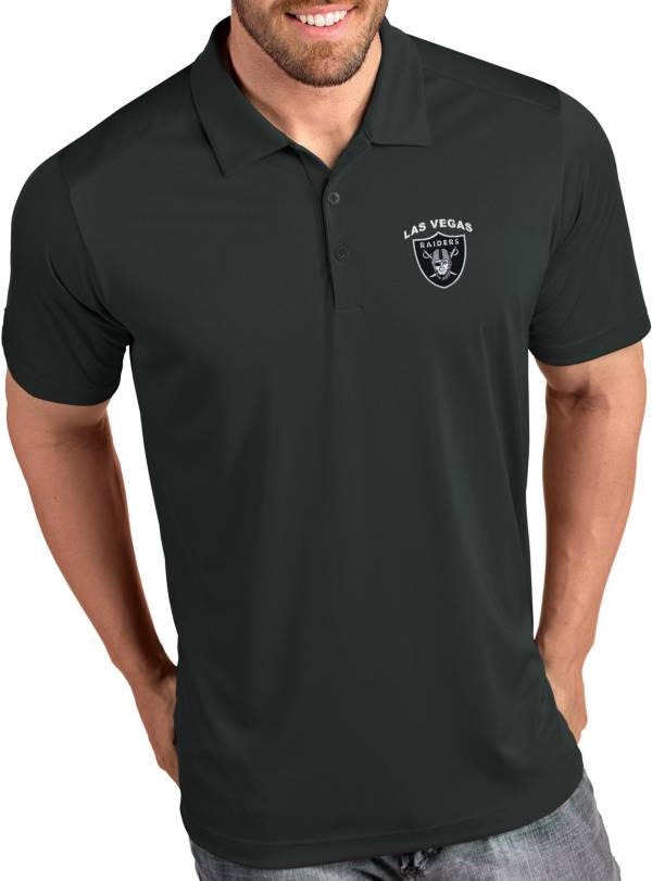 Antigua Men's Las Vegas Raiders Tribute Smoke Polo