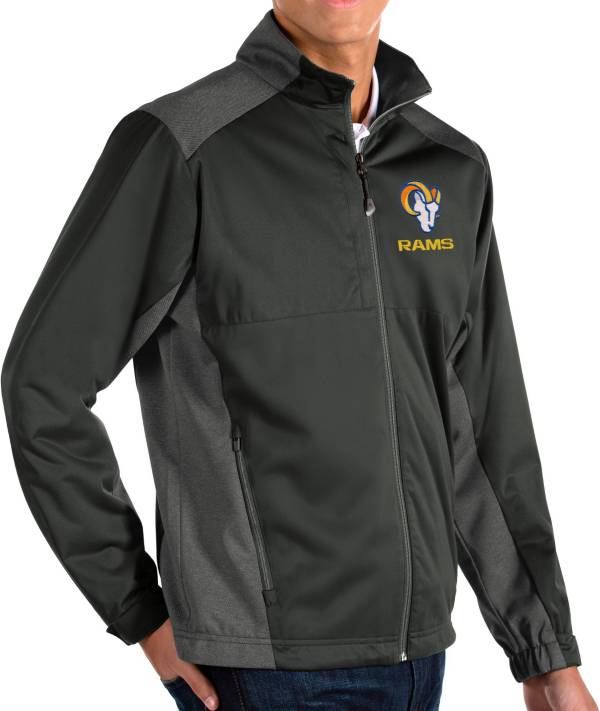 Antigua Men's Los Angeles Rams Grey Revolve Full-Zip Jacket