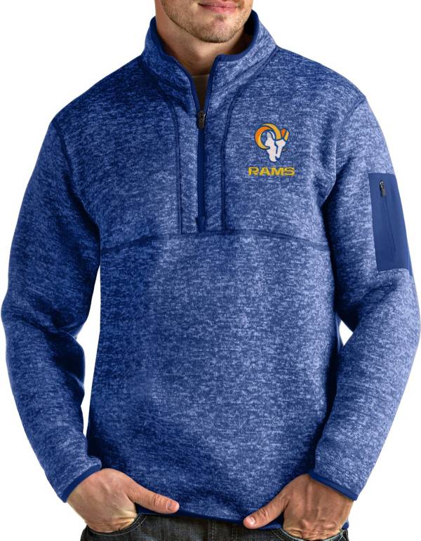 Antigua Men's Los Angeles Rams Royal Fortune Pullover Jacket