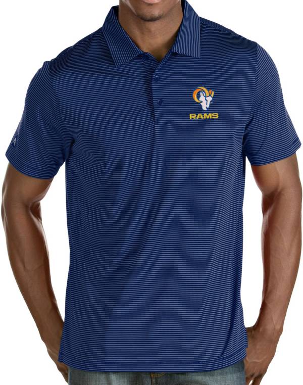 Antigua Men's Los Angeles Rams Royal Quest Performance Polo