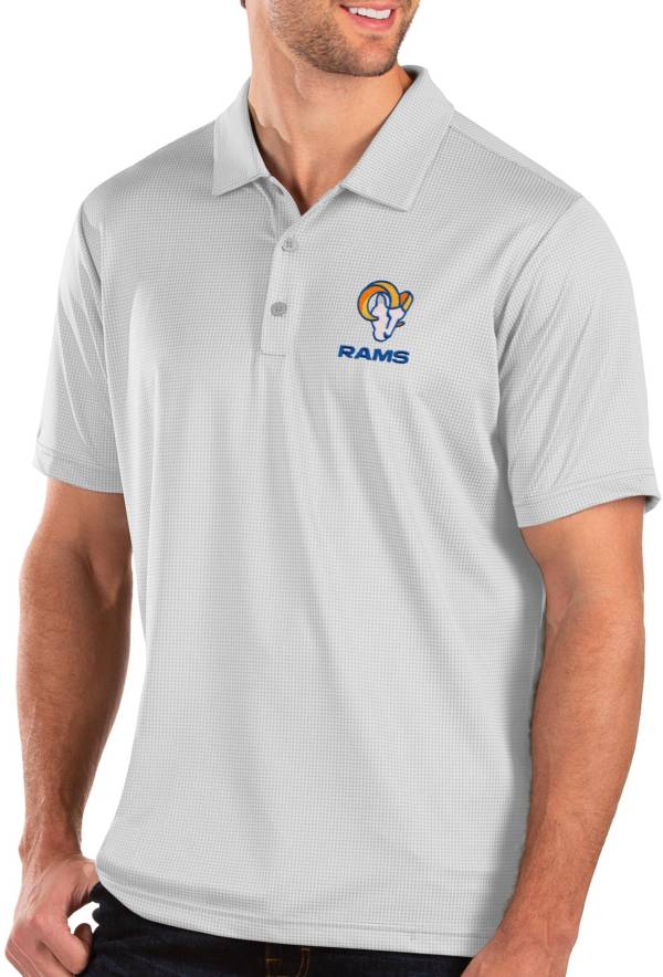 Antigua Men's Los Angeles Rams White Balance Polo